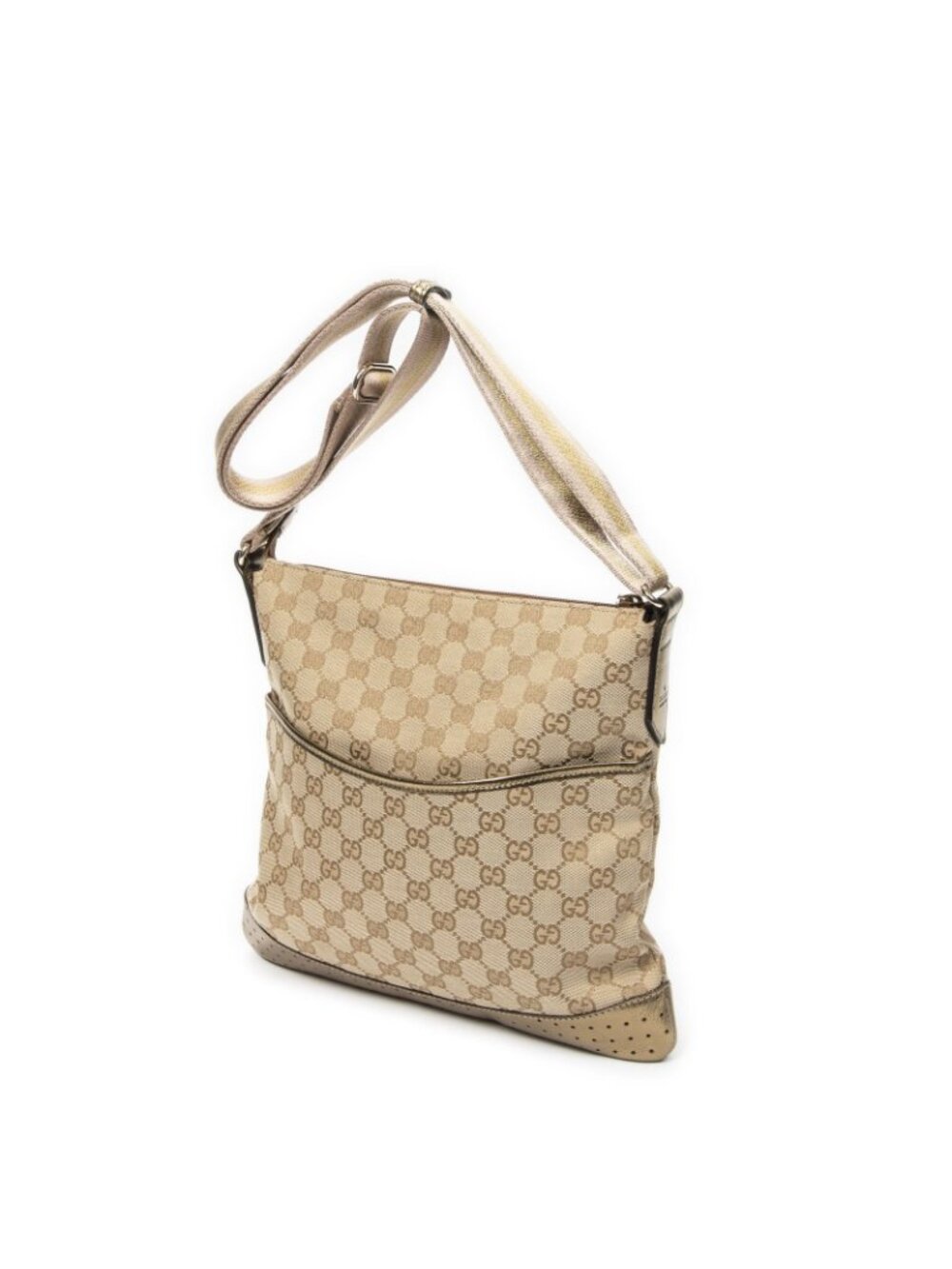 Gucci Web Media Messenger Beige Blanc's GG Canvas - Picture 2 of 10